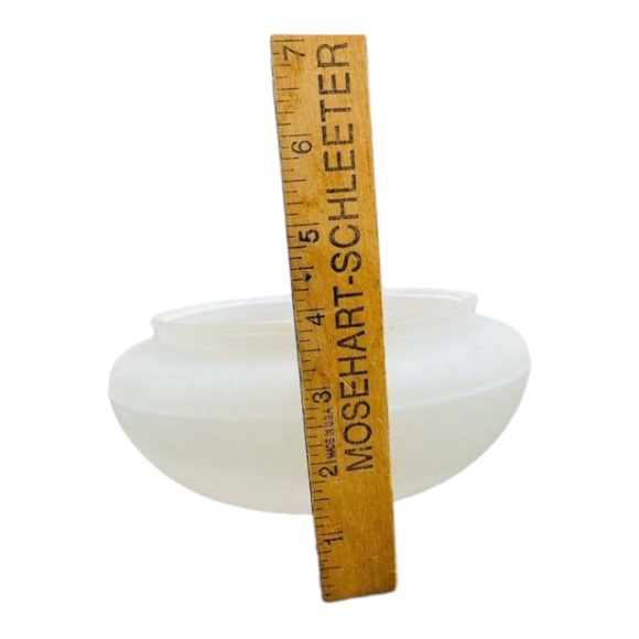 Domed Ceiling Shade Hand Painted 1930s Frosted Glass Dome Vintage Light Flowers - Picture 6 of 7